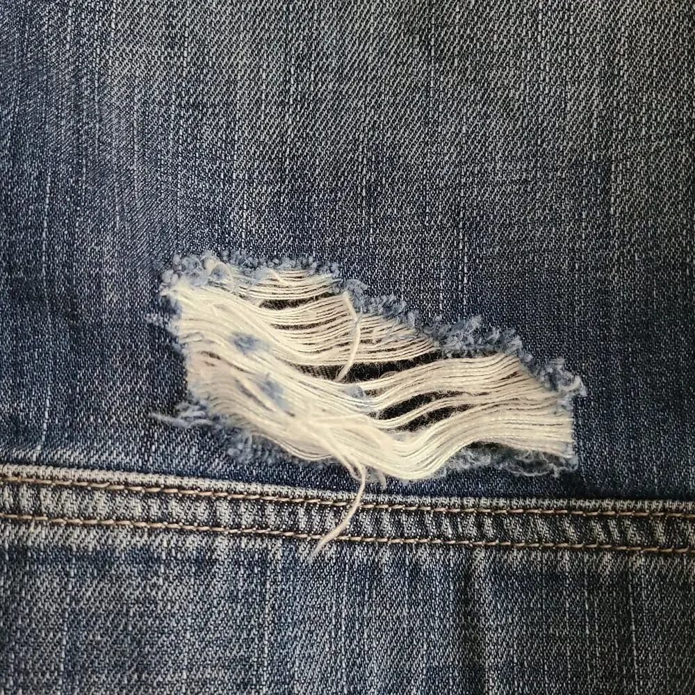 GREYWIRE New York‎ Lilly Denim Vest Soho Distressed Medium Wash Women's Small